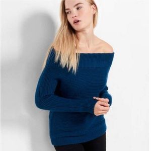 Express chunky knit off the shoulders sweater